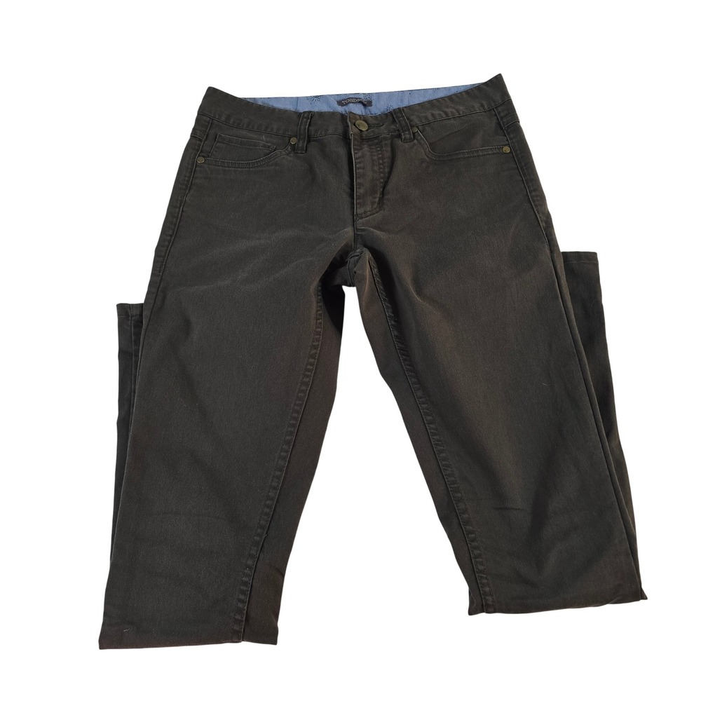 Toad&Co Silvie Skinny Jean 6 Dark Olive Brown Organic Cotton T1441500/FA15